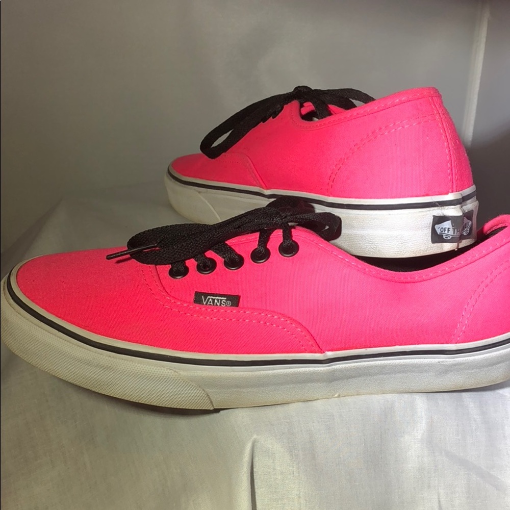 Vans neon pink shoes